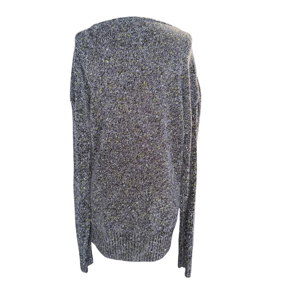 PRANA Cypris Speckled Marled Knit Sweater Gray Chenille Boatneck Tunic Size L - Picture 11 of 15